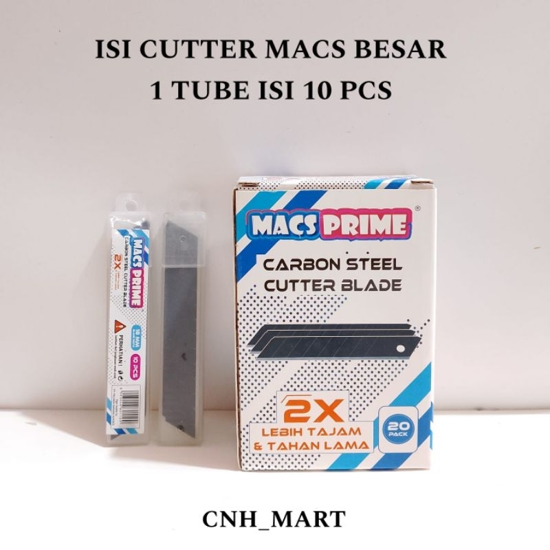 

Isi Cutter MACS + Refril Pisau Cutter MACS 1 Tube Isi 10 Pcs