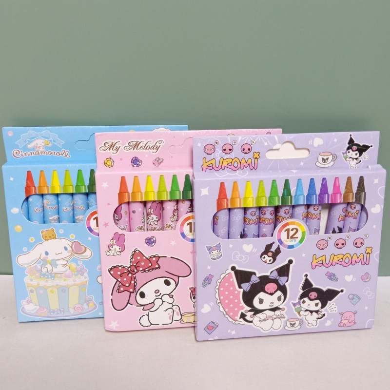 

CRAYON PASTEL SANRIO 12 WARNA ALAT TULIS ANAK SEKOLAH/CRAYON PEWARNA 12 WARNA