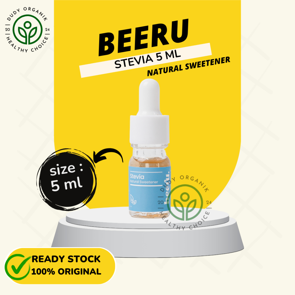 

Beeru Stevia Cair Natural Sweetener - 5mL Pemanis Alami Tanpa Kalori