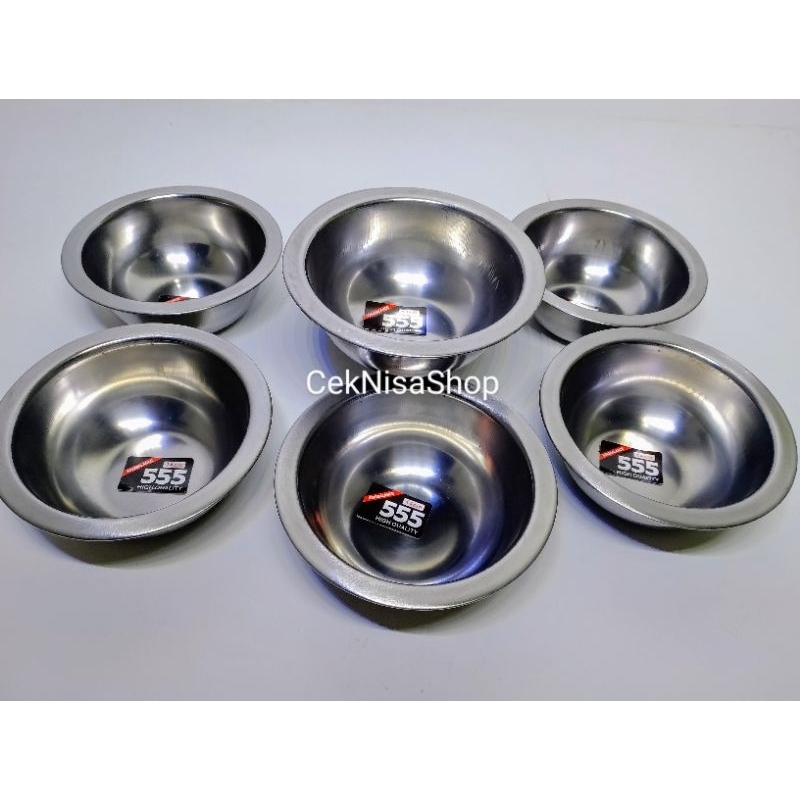 Kobokan Stainless steel 555 / Mangkok stainless / baskom stainless mini mangkok nasi stainless