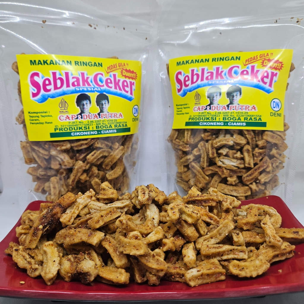 

Seblak Ceker Kemasan 1kg / Sebal Ceker Dua Putra / Seblak Ceker Cap 2 Putra / Seblak Ceker Rasa Pedas