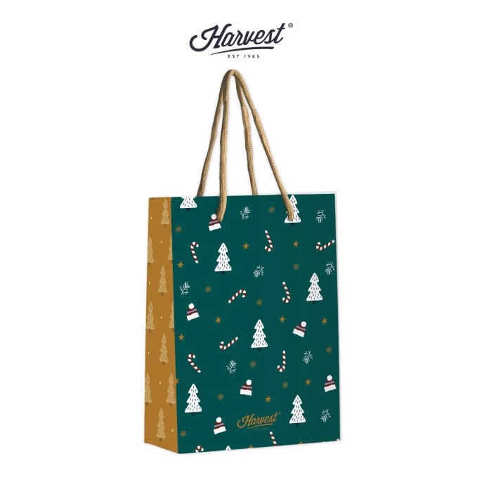 

HEBOH Paper Bag Natal Christmas Harvest Rejoice Xmas L Green