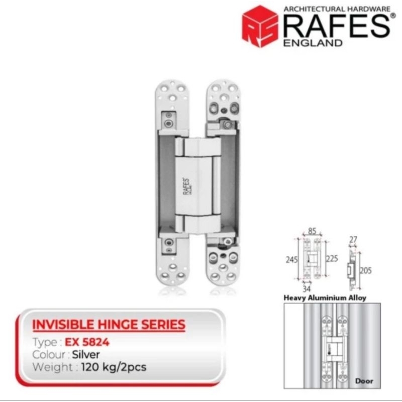 Engsel tanam Rafes / concealed hinge EX 5824