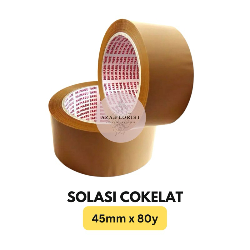 

[Ready] Lakban /Solasi Coklat 45mm x 80yard