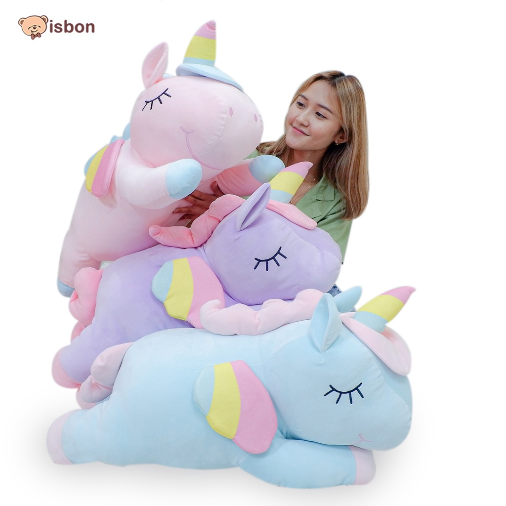 Boneka kuda pony unicorn LY RAINBOW UNICORN 43cm ISTANA BONEKA