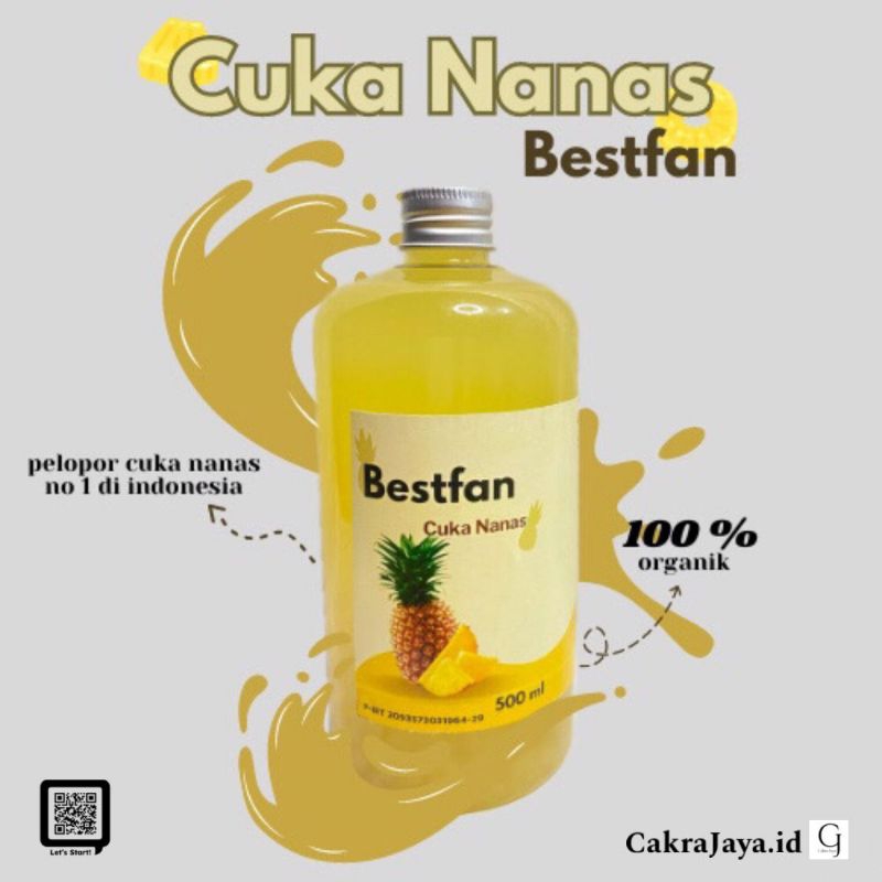 

Bestfan Cuka Nanas Pineapple Cider Vinegar With Mother