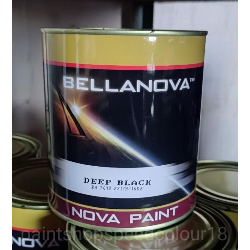 CAT PU  BELLANOVA DEEP BLACK HITAM PEKAT | CAT POLYURETHANE ( PU ) CAT MOBIL | CAT MOTOR | AUTOMOTIF
