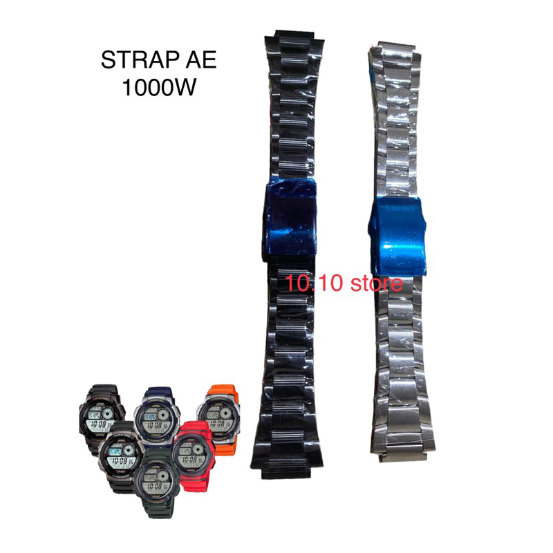 strap tali jam tangan casio ae1000 ae1000w ae 1000 Ae 1100 ws200 ws210 sgw300h rubber strap jam casi