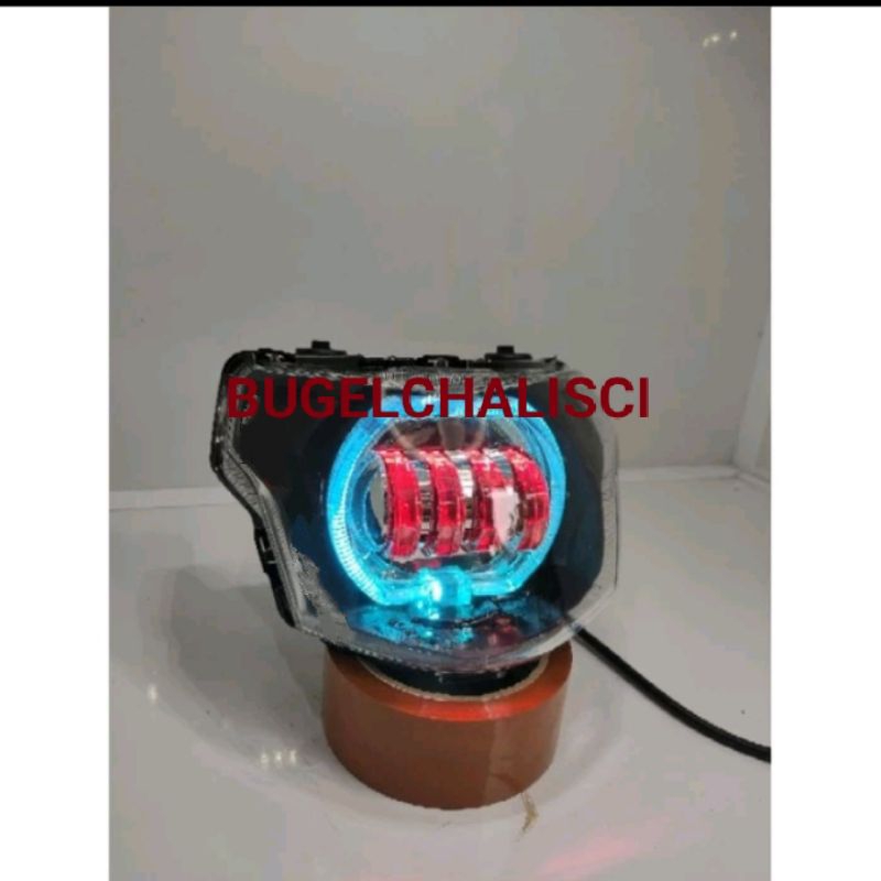 Biled Lampu Depan Vega ZR | Reflektor Yamaha Vega ZR Model Custom Biled Projie Daymaker Warna