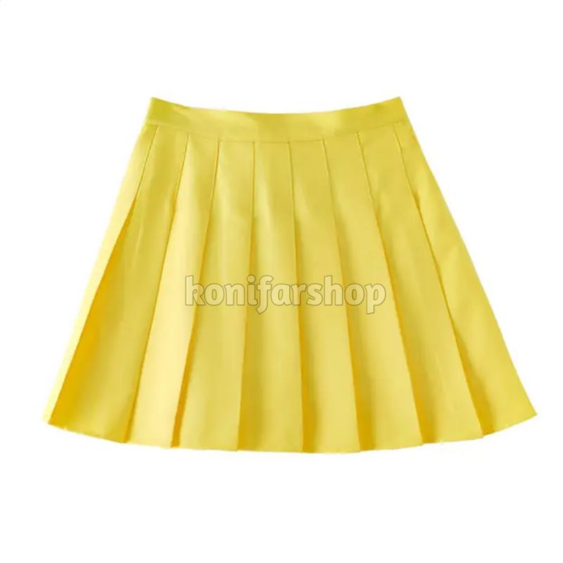 Rok anak perempuan lipit cewek korean style rok anak warna coklat kuning army abu muda 1 sampai 8 ta