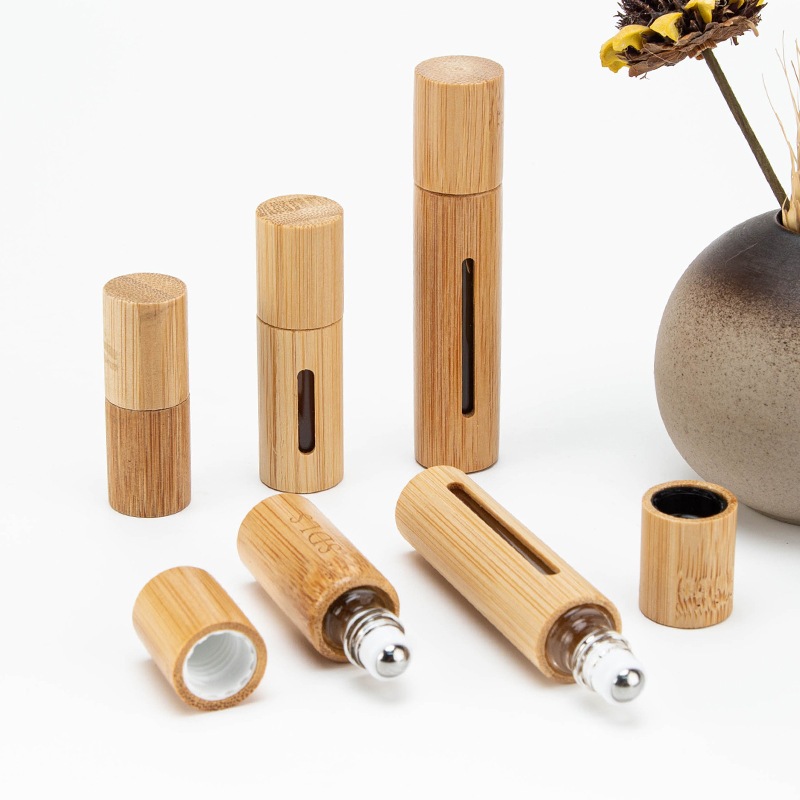Botol Roll On BAMBU - botol Parfum Roller essential oil aromaterapi