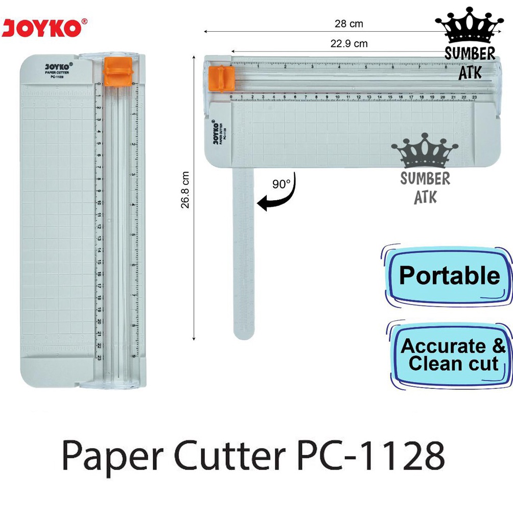 

Pemotong Kertas Paper Cutter Joyko PC1128 A5 s VR8