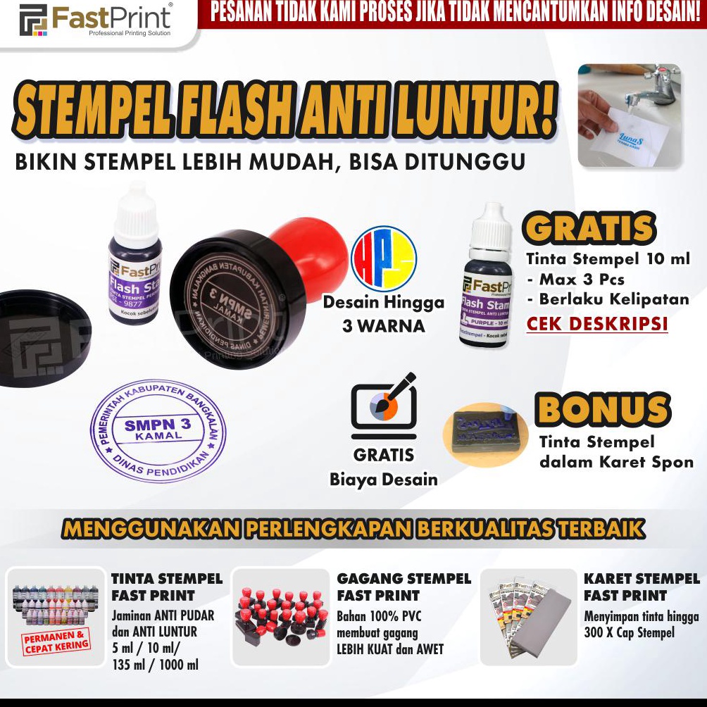 

Pesan Stempel Flash Kilat Murah FREE Desain Bulat x I6D9