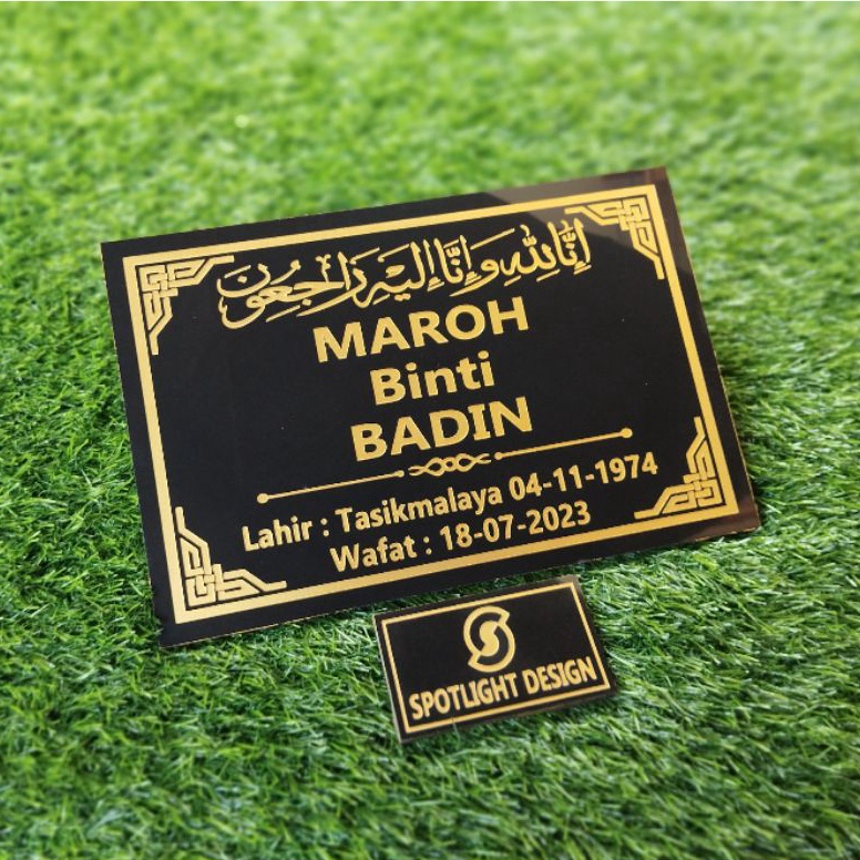KODE V59C Batu Nisan Makam Granit 2x3 Untuk Muslim