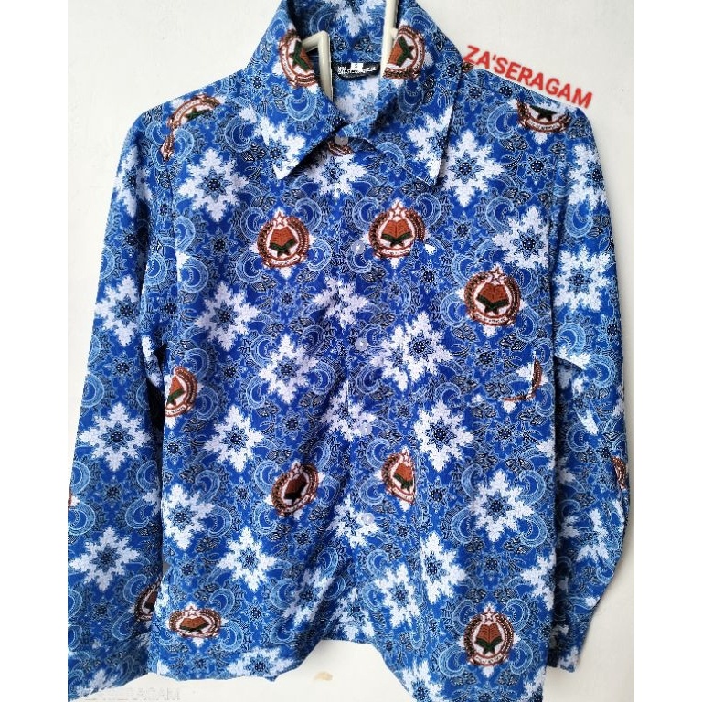 KODE N5W BatikSeragamSekolahBatik MtsBajuBatikLuginaBiruBatikSekolahMts