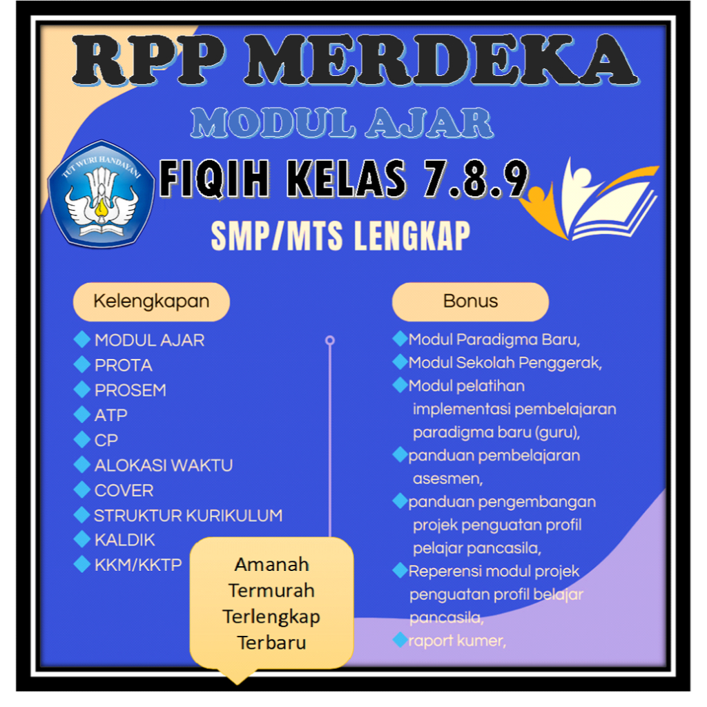 

Modul Ajar FIQIH Kelas 7.8.9 SMP/MTs Kurikulum Merdeka Lengkap