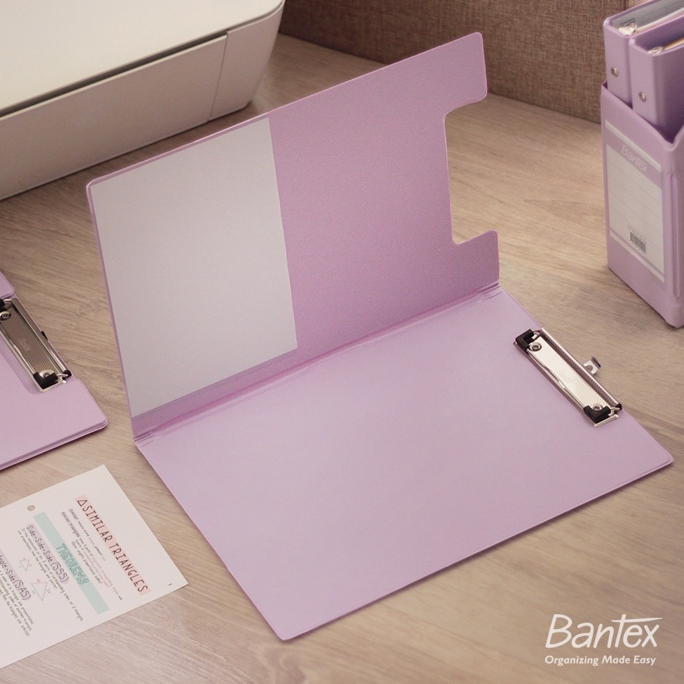 

Bantex Clipboard with Cover Clipfolder Papan Jalan Papan Ujian A4 F4 Folio Light Lilac 4211 424 a S4Y8