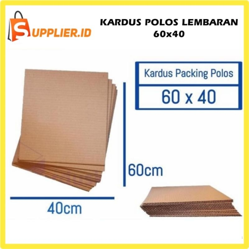 

Kardus Karton Lembaran 60x40 Single Wall Corrugated Sheet Polos