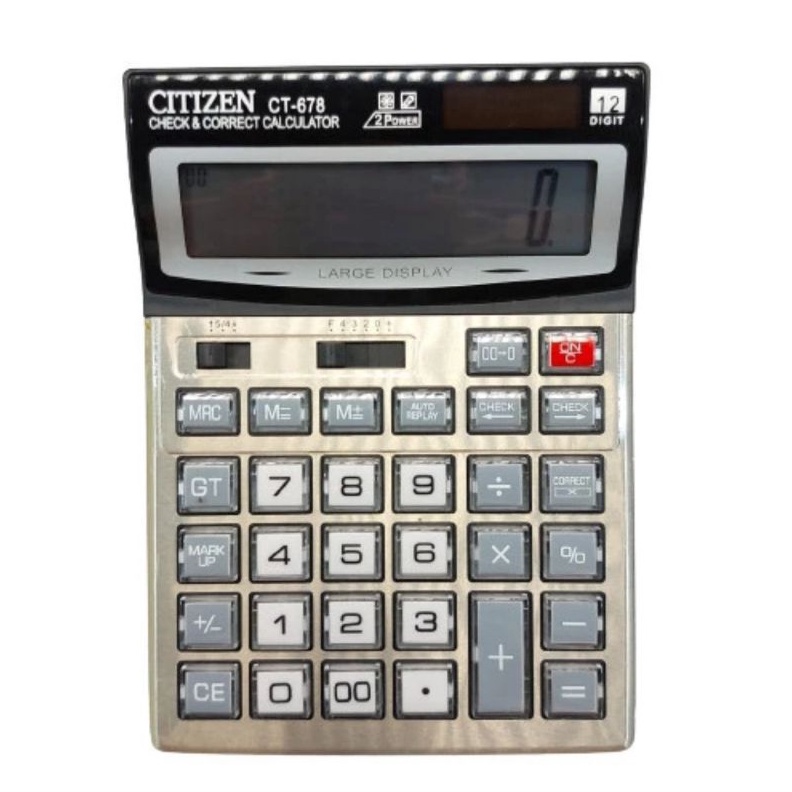 

MURAH MERIAH Kalkulator CITIZEN CT678 Calculator Check Correct Cek Ulang CT678