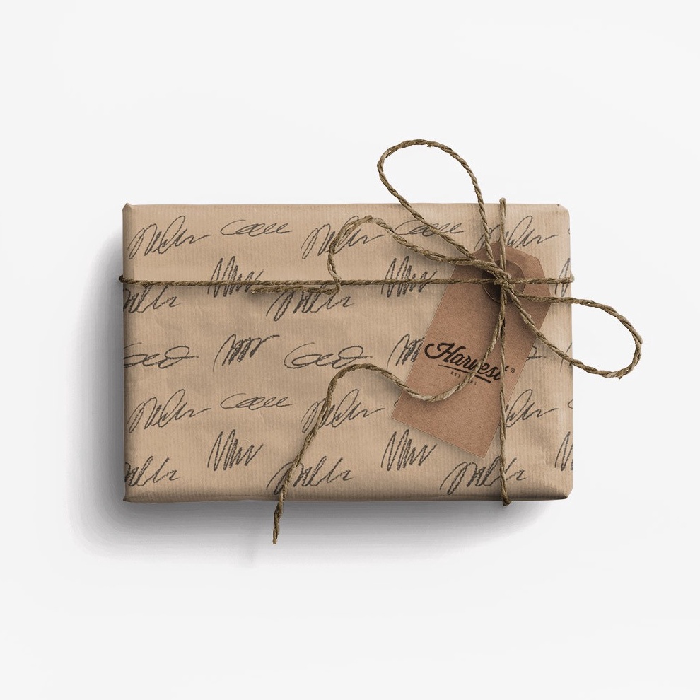 

SERU Paket Kertas Kado Tag Harvest EcoFriendly Gift Set Scratch