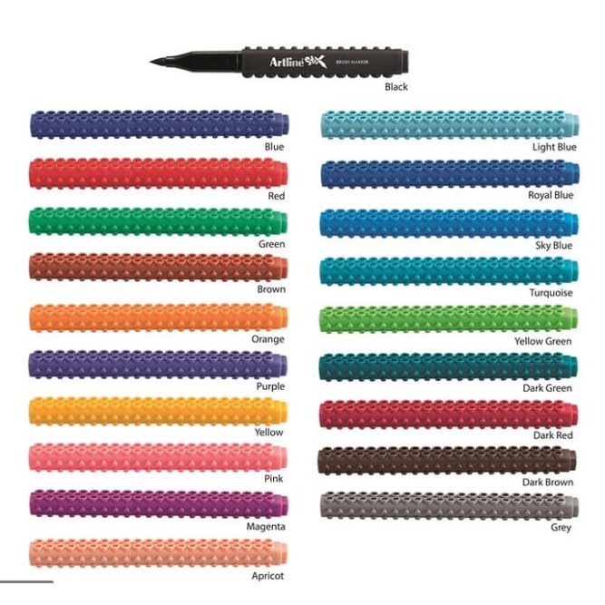 

TERBATAS Spidol Artline Stix Brush Marker