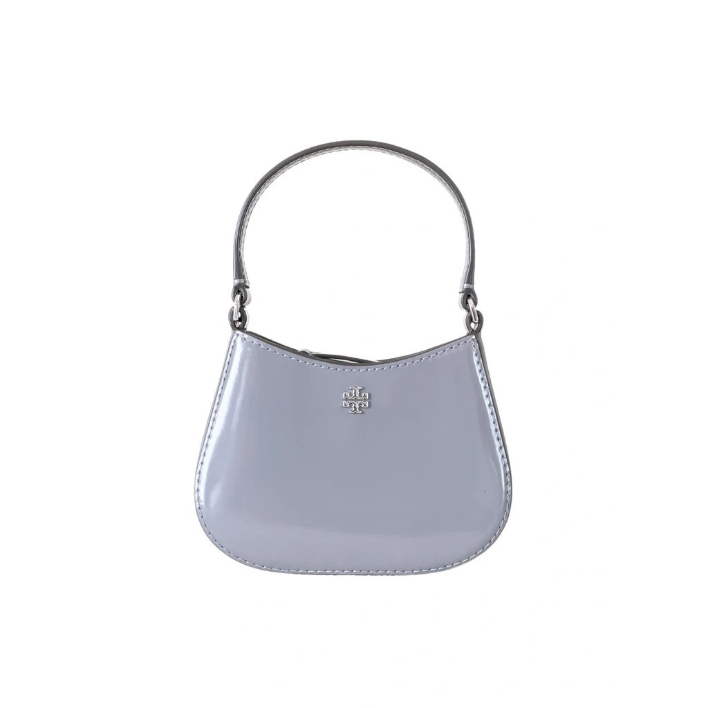 Tory Burch Emerson Patent Chain Nano Bag Grey