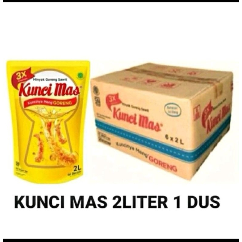 

MINYAK GORENG KUNCI MAS 2Ltr (1 DOS ISI 6)
