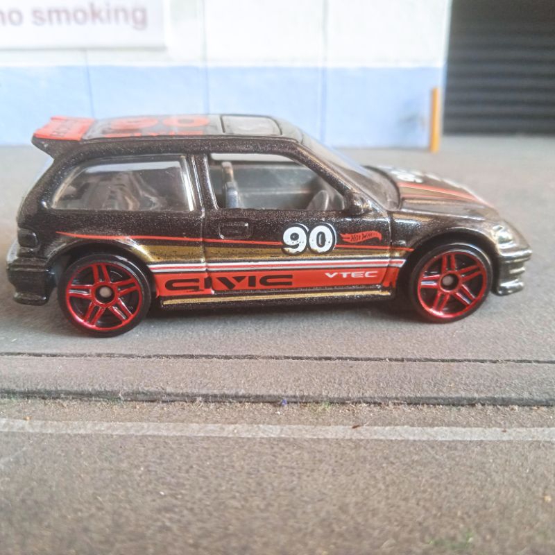 hot wheels hotwheels loose 90 Honda Civic EF JDM 1990 klasik classic Japan hitam black