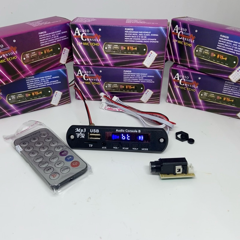 bisa buat karokean Mp3 Kit Modul Bluetooth 5.0 USB AUX Fm Ridio 12V Original VTF-108BT VIRE terbaru