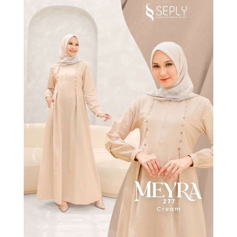 GAMIS SEPLY MEYRA 277 CREAM / MEYRA 277 PURPLE / GAMIS REMAJA TERBARU / GAMIS LEBARAN / GAMIS POLOS 