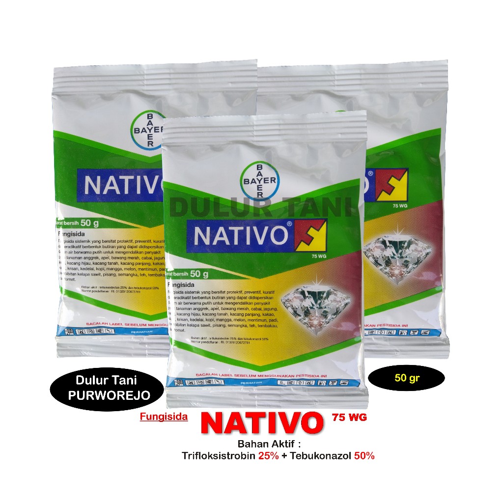 Fungisida NATIVO 50 gram Trifloksistrobin 25% + Tebukonazol 50%