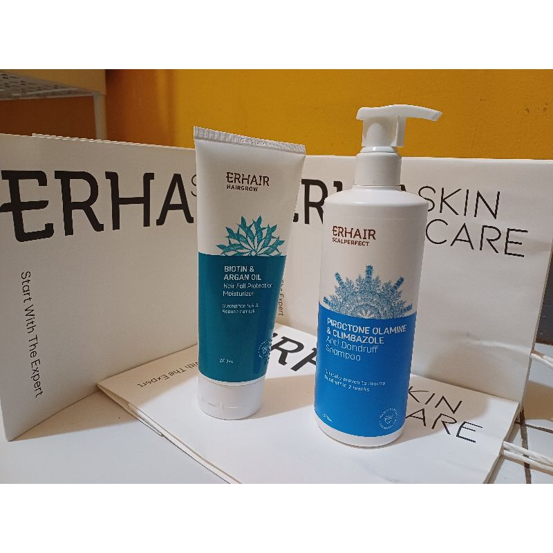 Paket ERHA Hair Shampo 370ML & Moisturizer 200ML