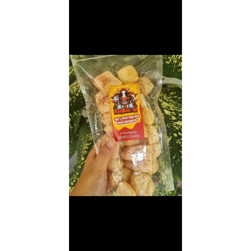 

Kerupuk Rambak Kulit Sapi Varian Pedas Daun Jeruk