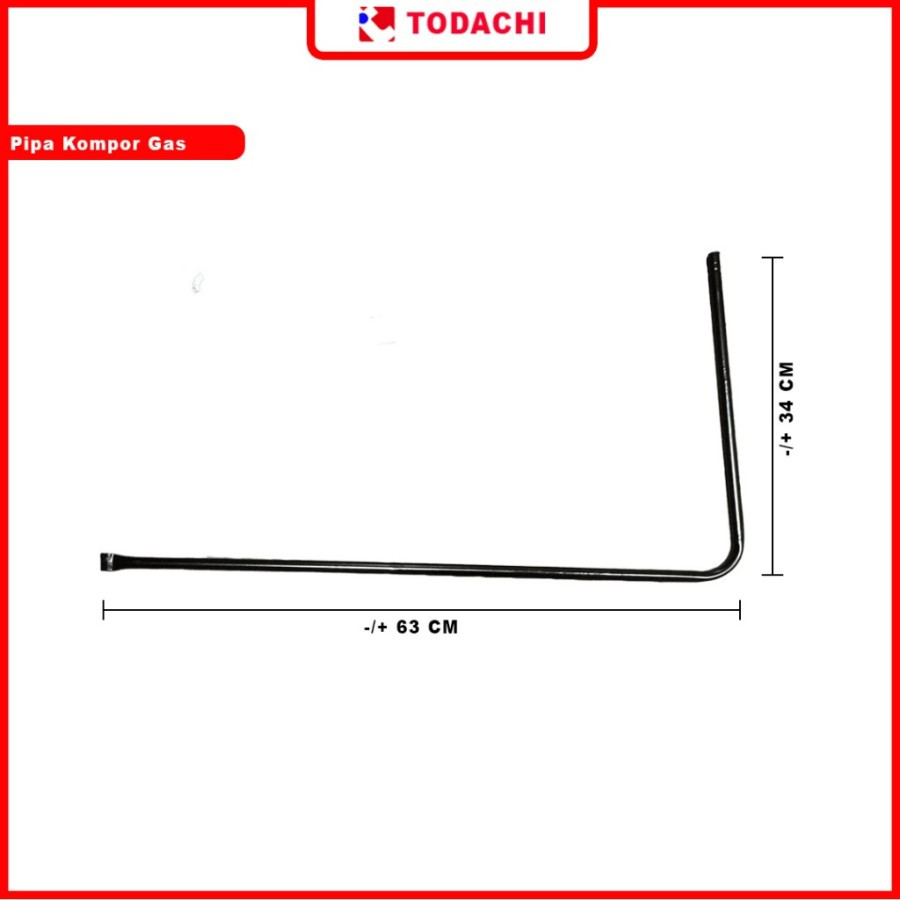 Todachi Spare part Pipa Kompor Gas 2 Tungku Todachi