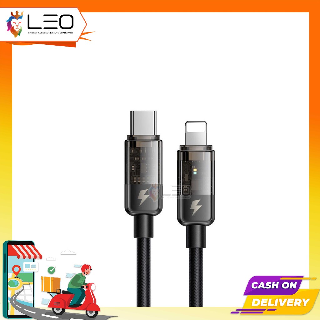 Kabel Data Mcdodo Transparent Auto Power Off 1.2M CA-3150/CA-3160/CA-2840