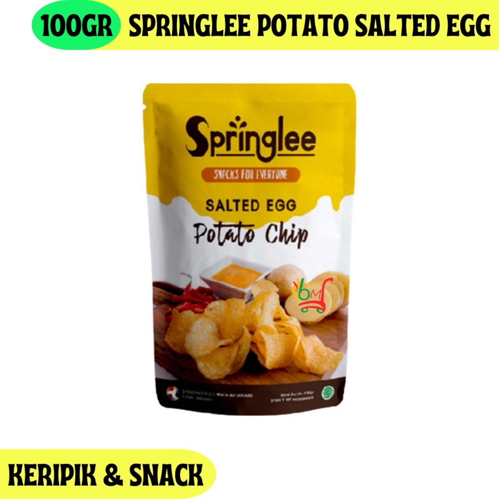 

Springlee Potato Chips Salted Egg Keripik Kentang Telur Asin