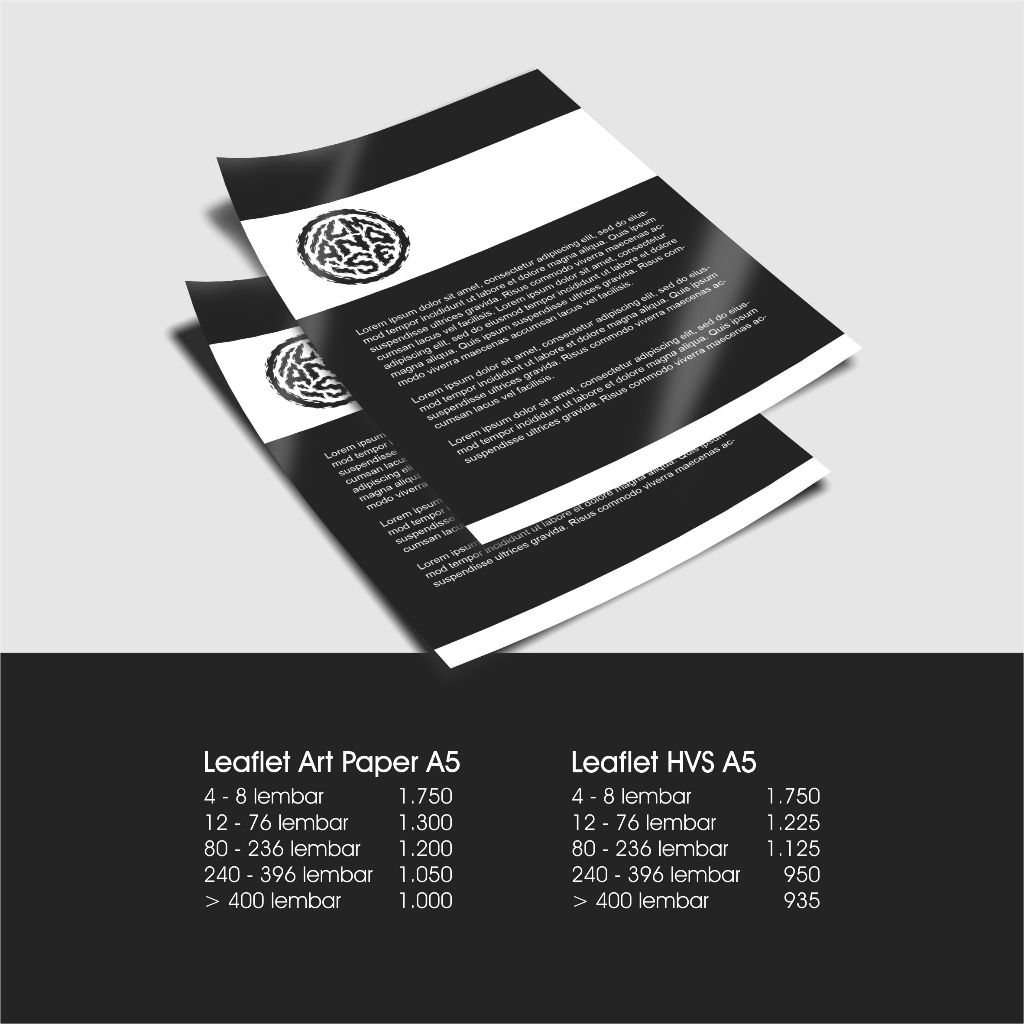 

leaflet / flyer / selebaran / brosur / pamflet Art Paper ukuran A5