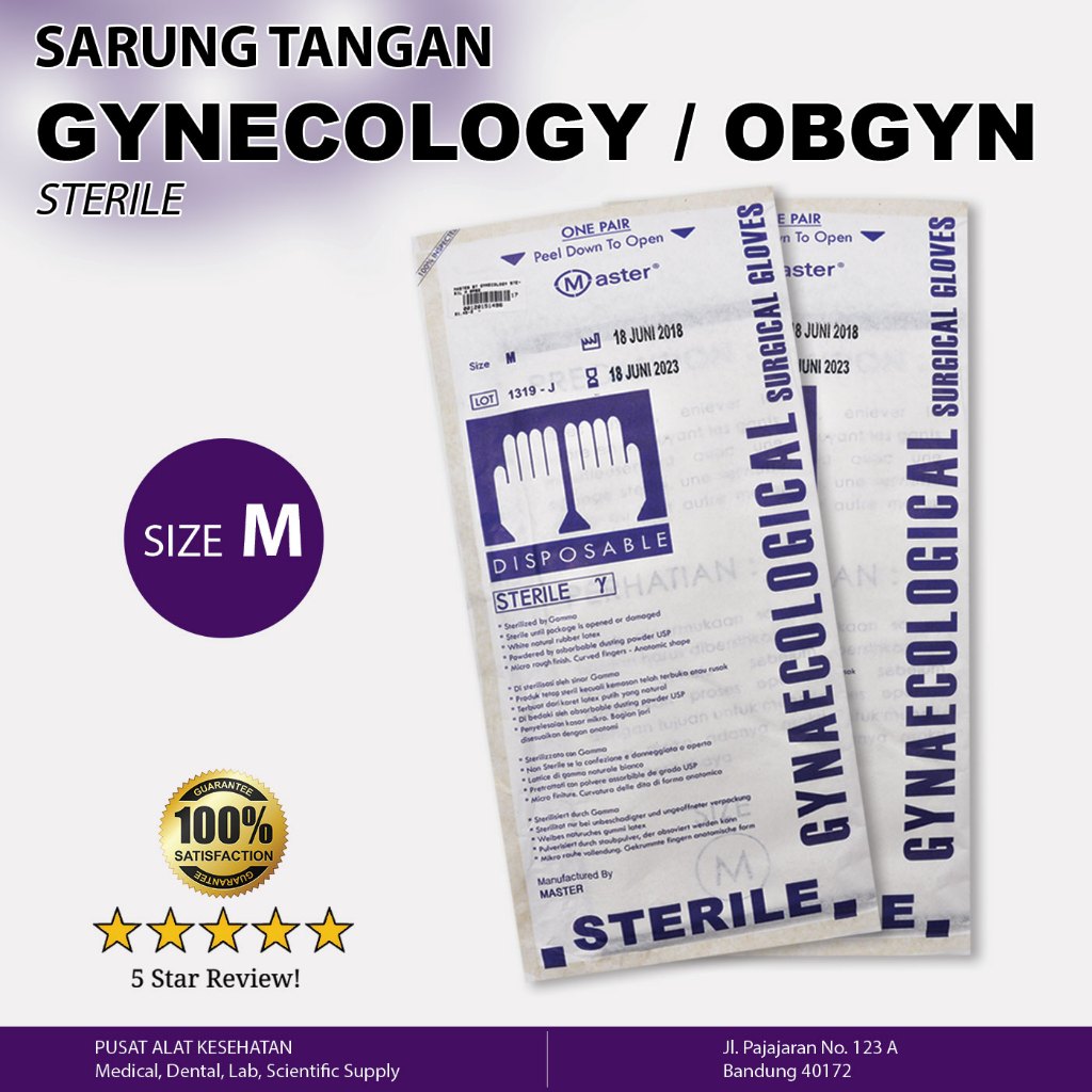 Master Sarung Tangan Gynecology Steril / Sarung Tangan Obgyn