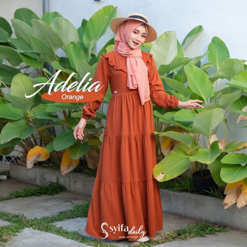 Couple Mom & Kids Adelia Gamis Mom Set Pashmina Pad Original by Syifa Daily