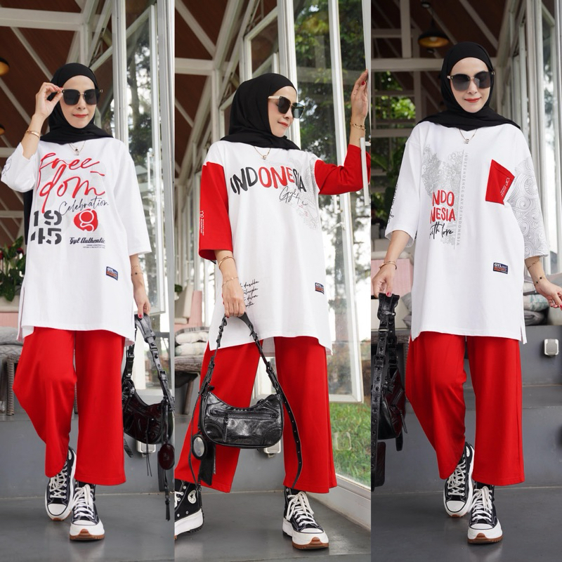 SETELAN TUNIK SETELAN WANITA ONE SET GYL ORIGINAL
