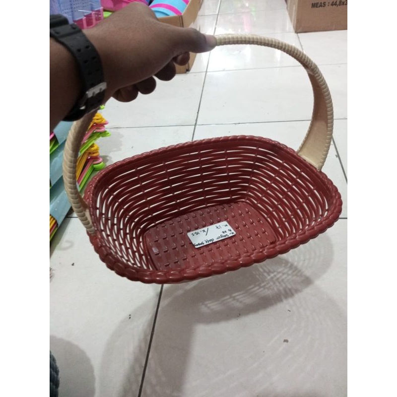 6 pcsKeranjang sayur/Keranjang Parcel/Keranjang hantaran Plastik tebal B 23
