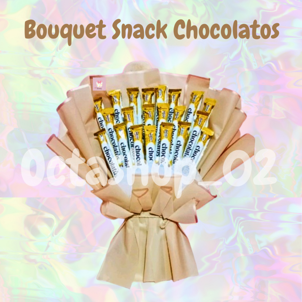 

FREE PACKING Bouquet snack chocolatos / Buket Snack untuk Wisuda / Hari Ibu / Ulang Tahun / Hadiah