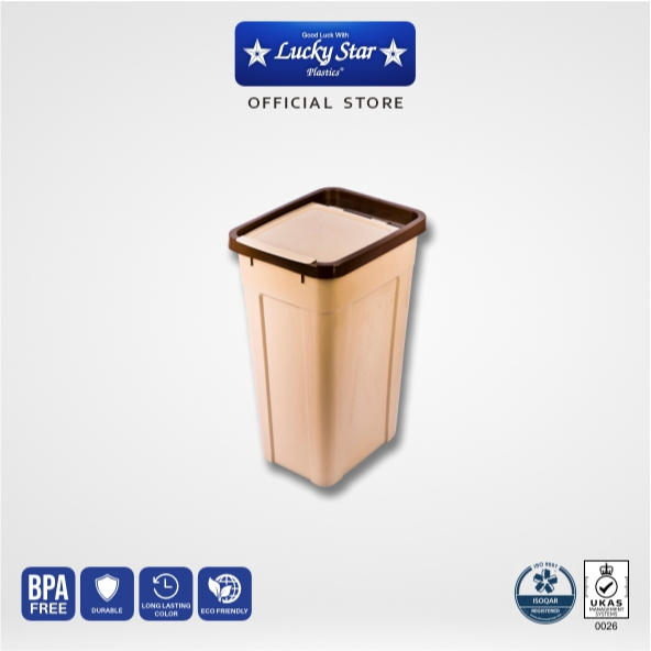 Lucky Star - Rice Box Charly 40 Cream kotak plastik penyimpanan beras praktis rice storage rice cont