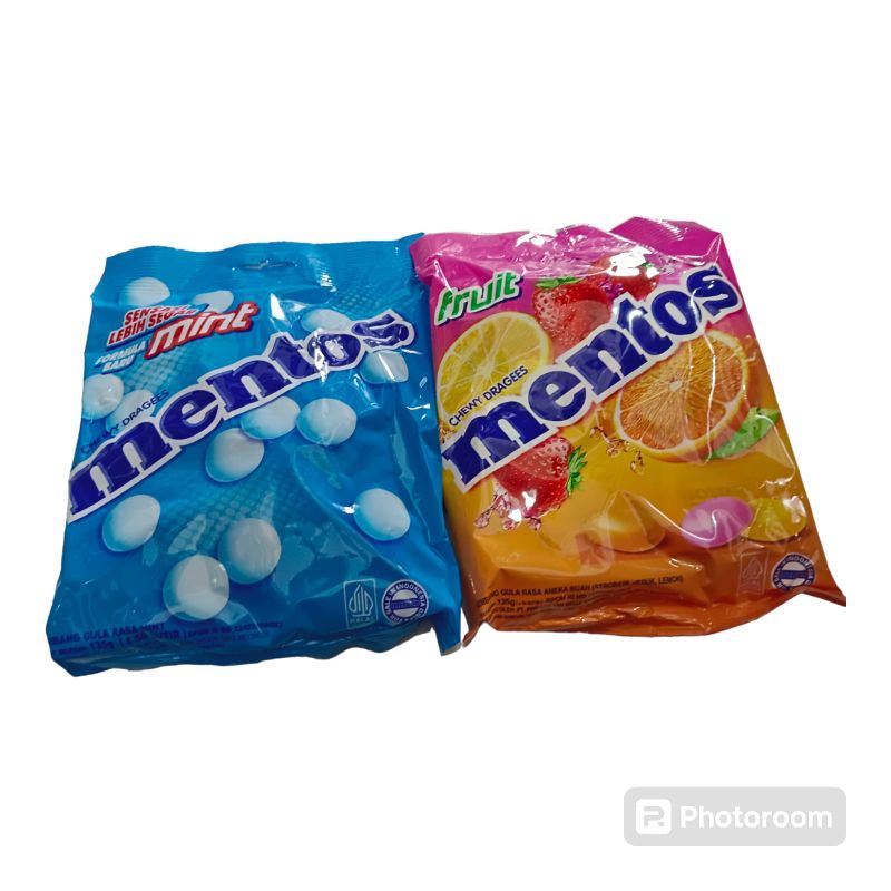 

Permen mentos135grRasaMintFruit chewy isi kurleb 50 pcs halal