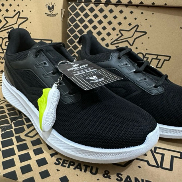 SEPATU ANAK SEKOLAH PRO ATT UNISEX HITAM PUTIH SIZE BESAR TGZ