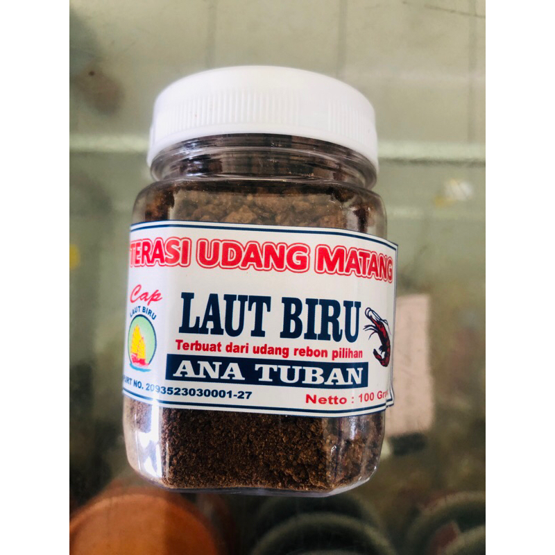 

Terasi/Trasi Udang Matang Laut Biru 100 Gram