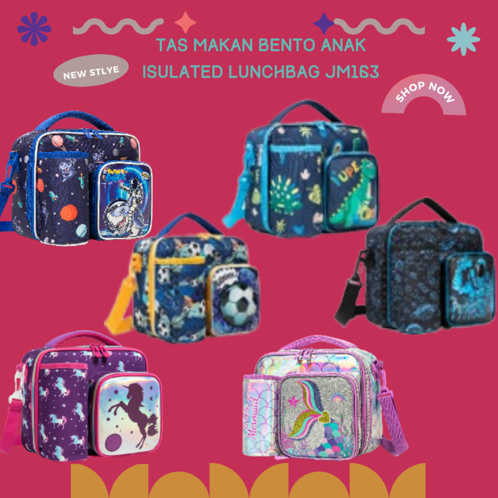 (NEW) Tas makan bento anak isulated lunchbag shein series JM163
