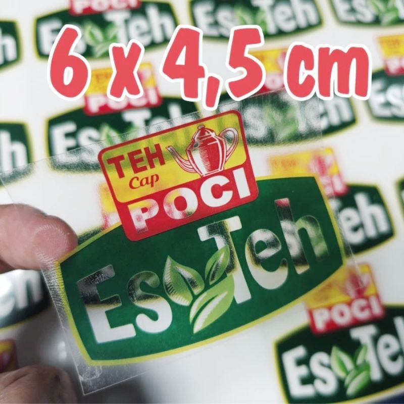 

STICKER Es Teh TRANSPARAN Anti air anti gores ISI 100PCS+ T3H P0C1