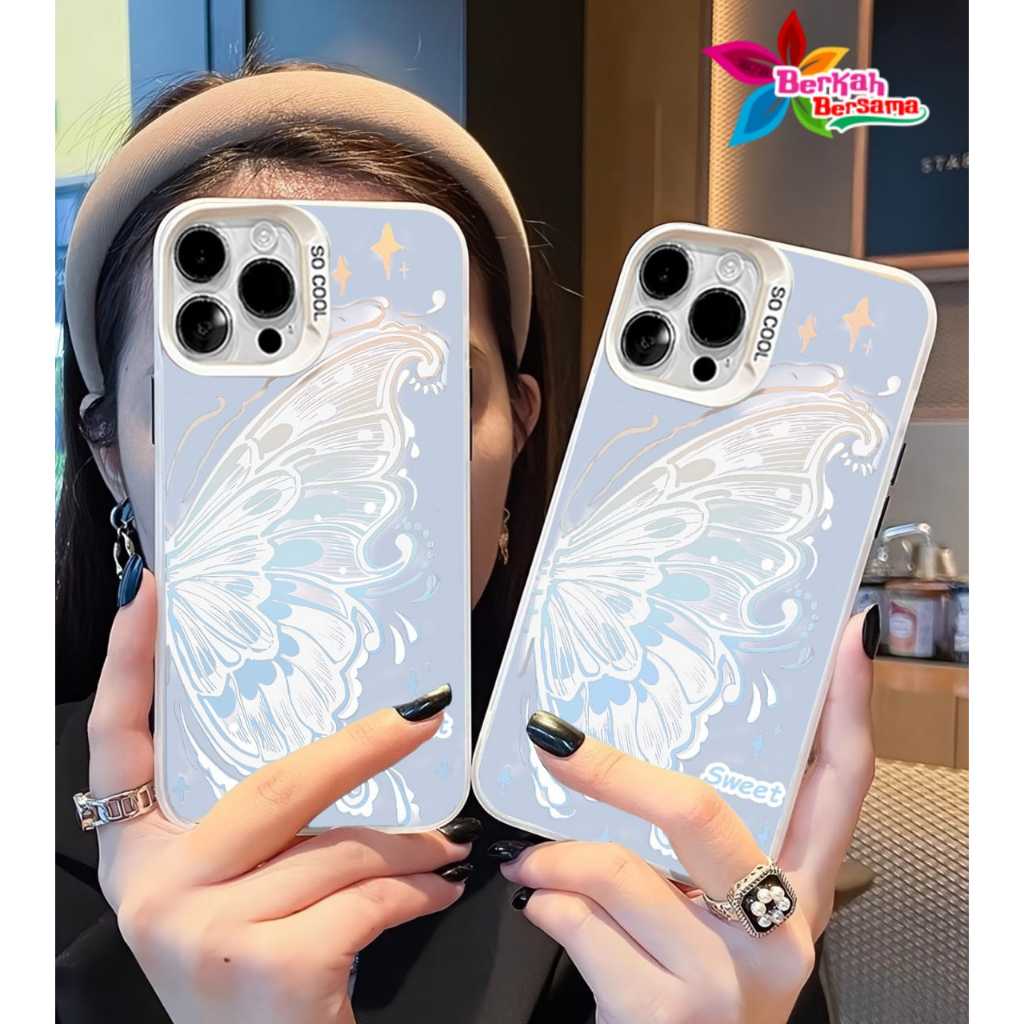 Ss903 Premium Silikon Imd Hologram Blue Butterfly FOR OPPO A57 2022 A77S A58 A78 A71 A74 A95 A78 4G 
