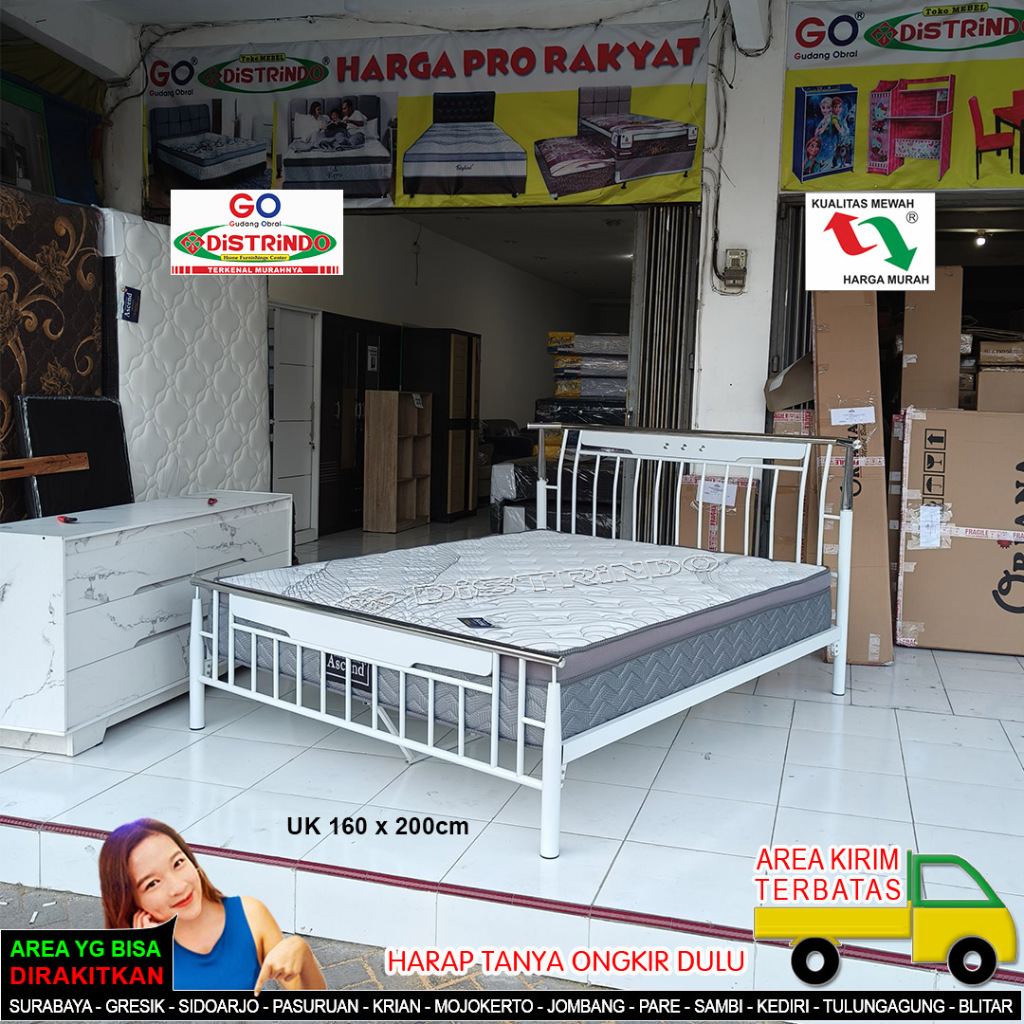 DISTRINDO Ranjang Besi Minimalis / Divan Besi